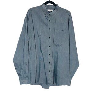 New York custom dress shirt long sleeve button down stripes size txx large READ